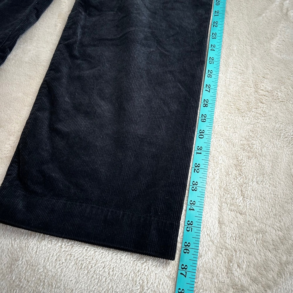 Maeve Anthropologie The Colette Black Corduroy Wide Leg Pants High Rise 25‎ - Picture 7 of 8